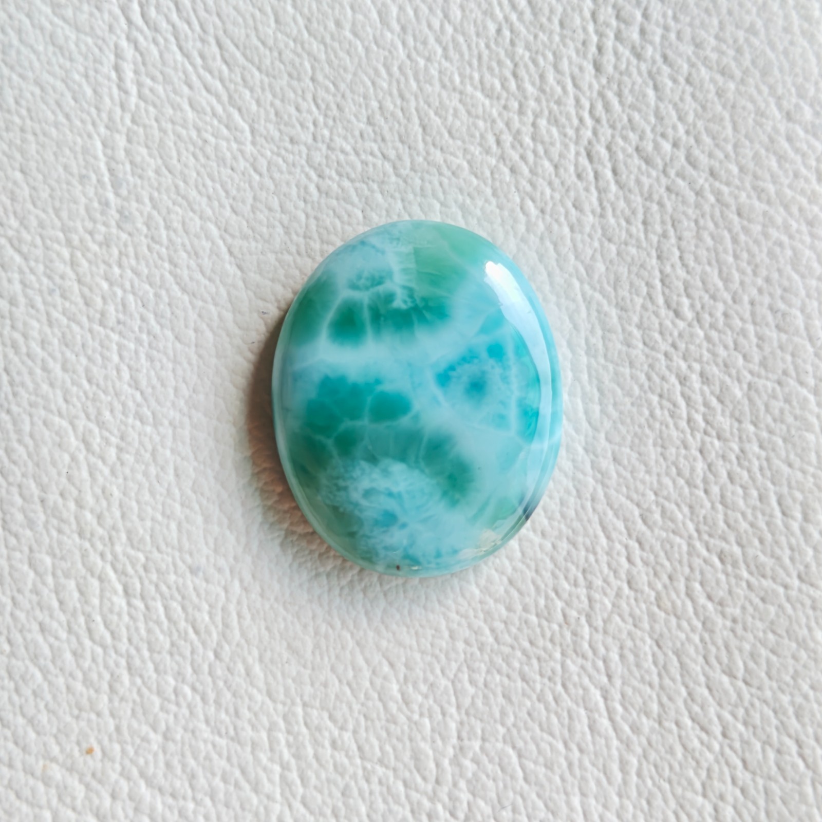 Oval Shape AAA Quality Larimar Cabochon, Size 19x24x5mm Weight 22Carats