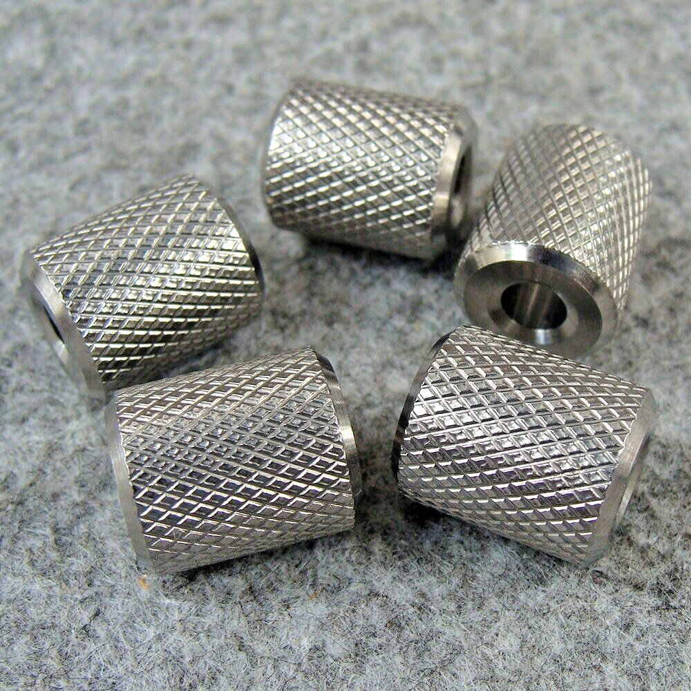 5pcs Titanium Cylinder Lanyard Bead Knife Paracord Bracelet Necklace Beads