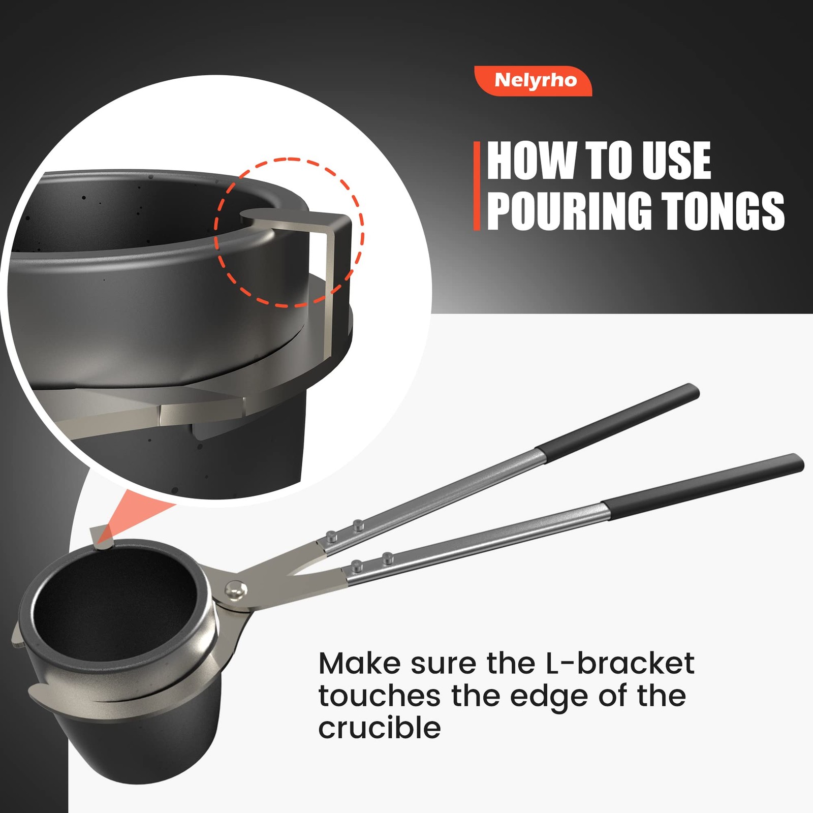 Nelyrho 5 15Lbs-7Kg Crucible Tongs Set Lifting Tongs Pouring Tongs And 2