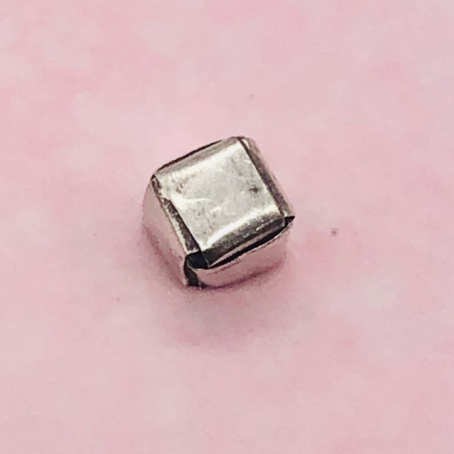 Remarkable Thai Hill Tribe Origami Fine Silver Cube Bead | 11x8x8mm | 1 Bead |