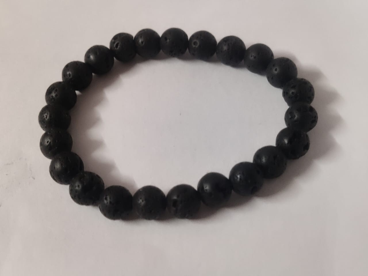Natural Black Lava Stone Bracelet 8mm Healing Balance Anxiety Essential Oil Diff