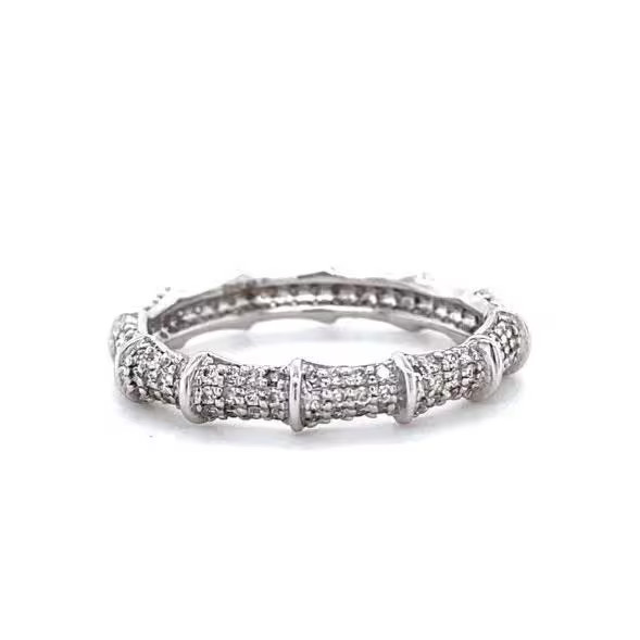 0.50 Ct Natural Diamond Eternity Ring 14K Gold Stackable Minimalist Band Ring