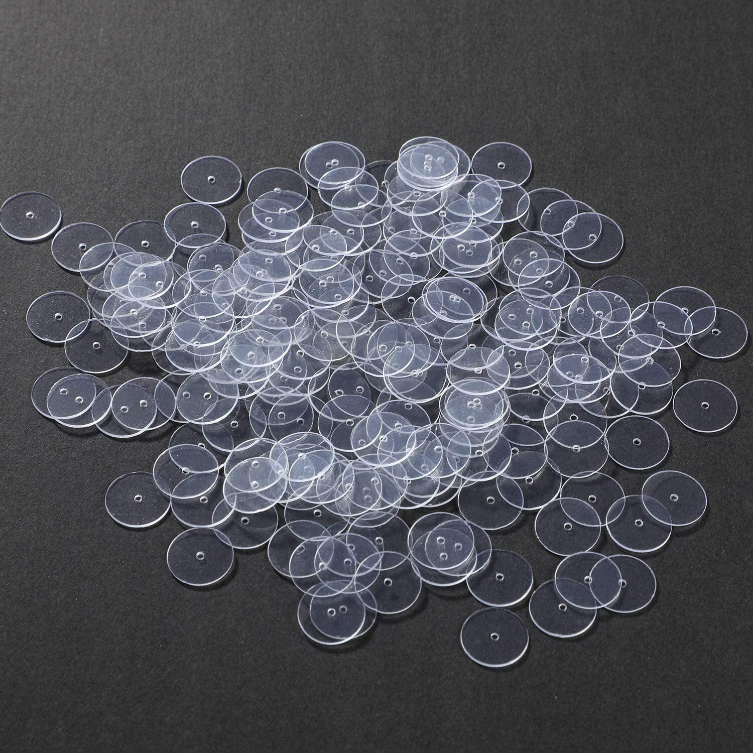 USA 100 Clear Heavy Duty Plastic Nylon Earring Backs Holder Discs Lift .6mm Hole
