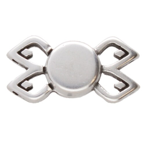 Cymbal Magnetic Clasp Fylakopi II for GemDuo Beads Ant Silver – 1 Clasp