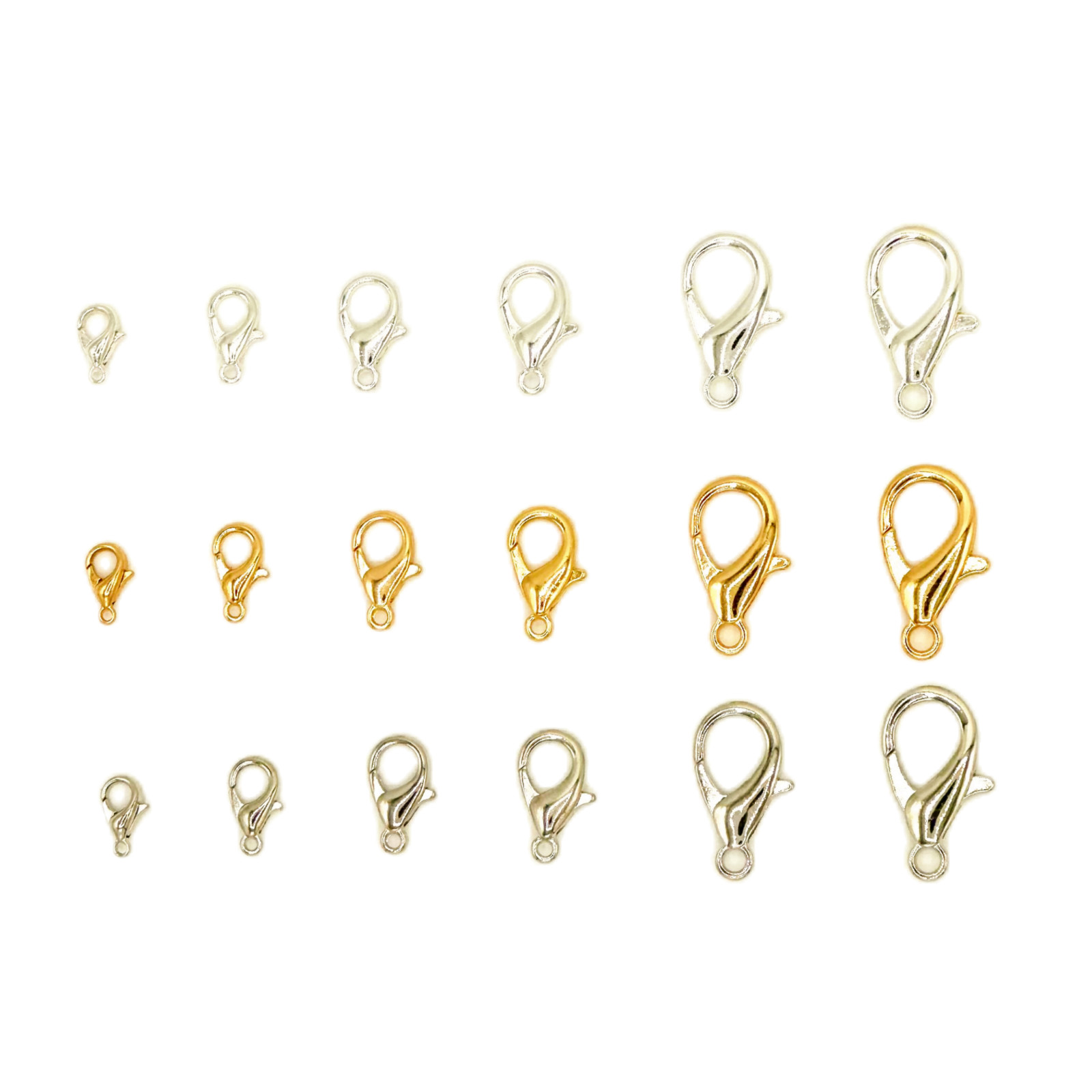 25pcs Lobster Claw Clasp for Necklace Bracelet Jewelry DIY Chain Ring Hook