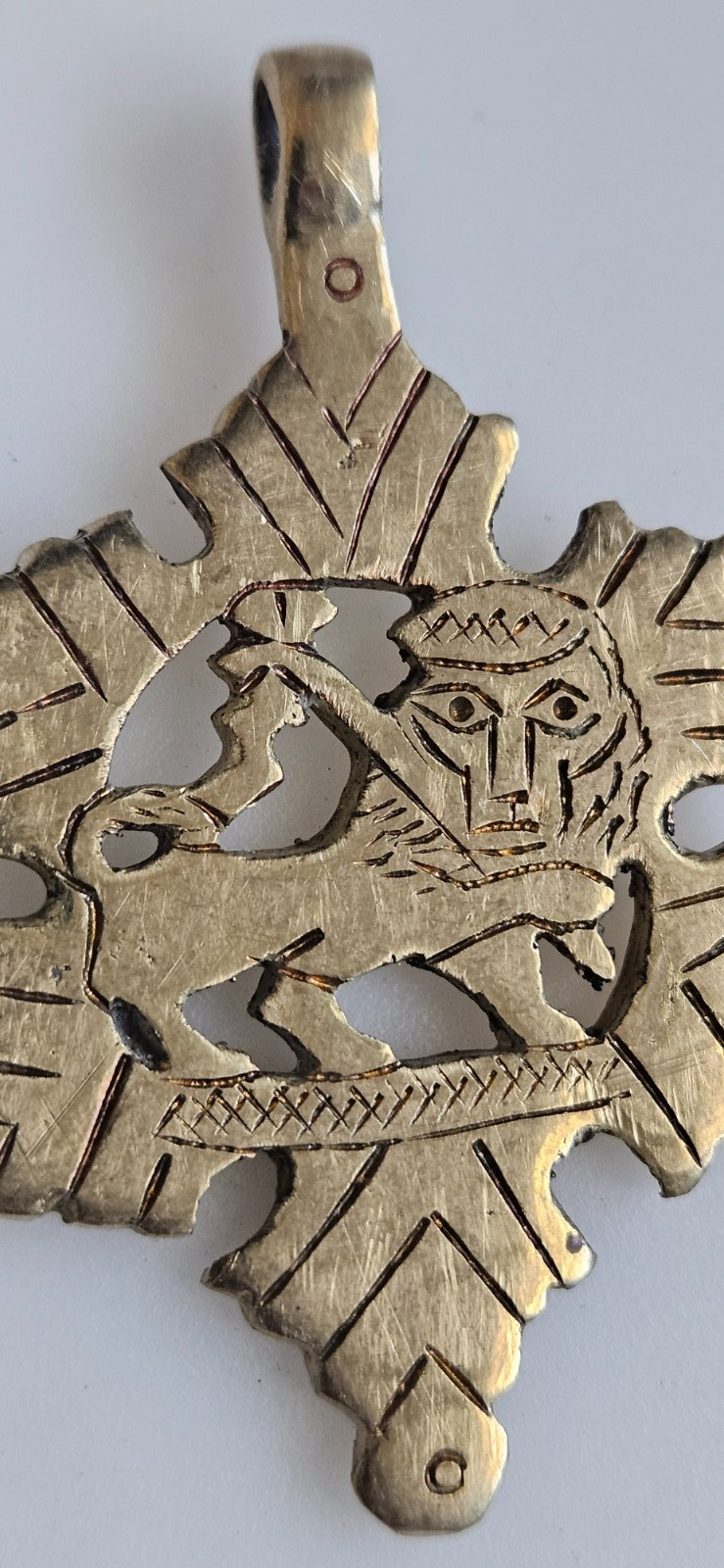 Ethiopian Lion of Judah pendant Ethiopian pendant brass pendant