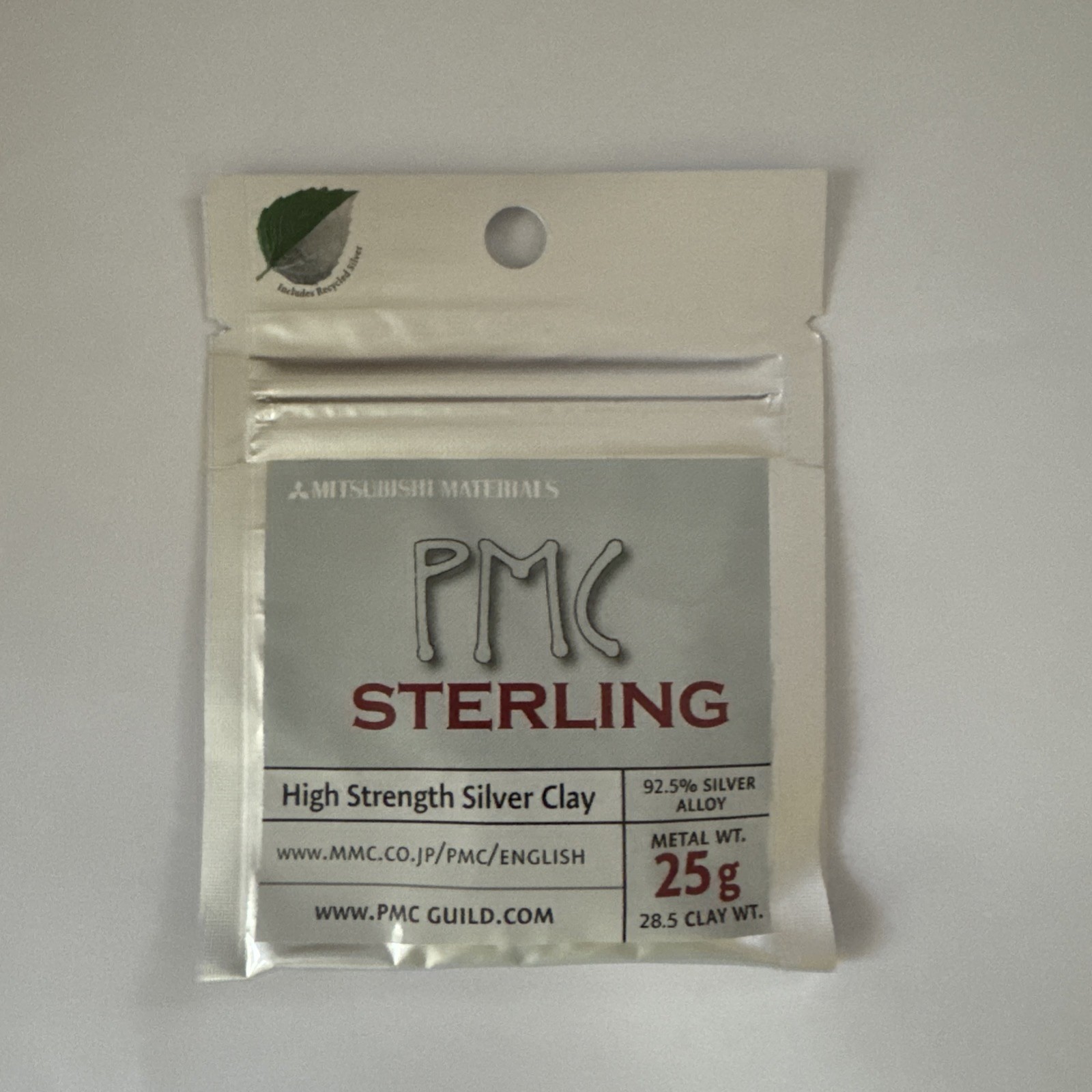 Mitsubishi PMC Sterling Silver Precious Metal Clay, 25g Net Pure Silver Weight
