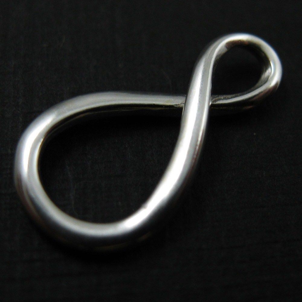 Sterling Silver Infinity Charm – Figure 8-Warped Infinity Charm Pendant