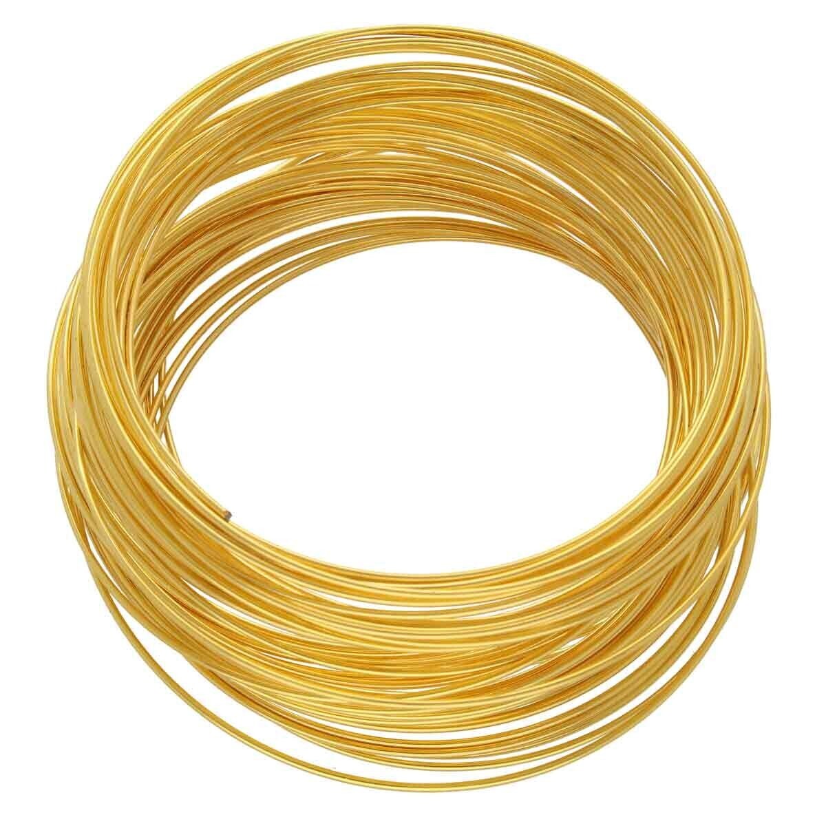 Memory Wire, 1 Oz (70 Loops) Gold Plated 2″ Round Memory Wire Bracelets
