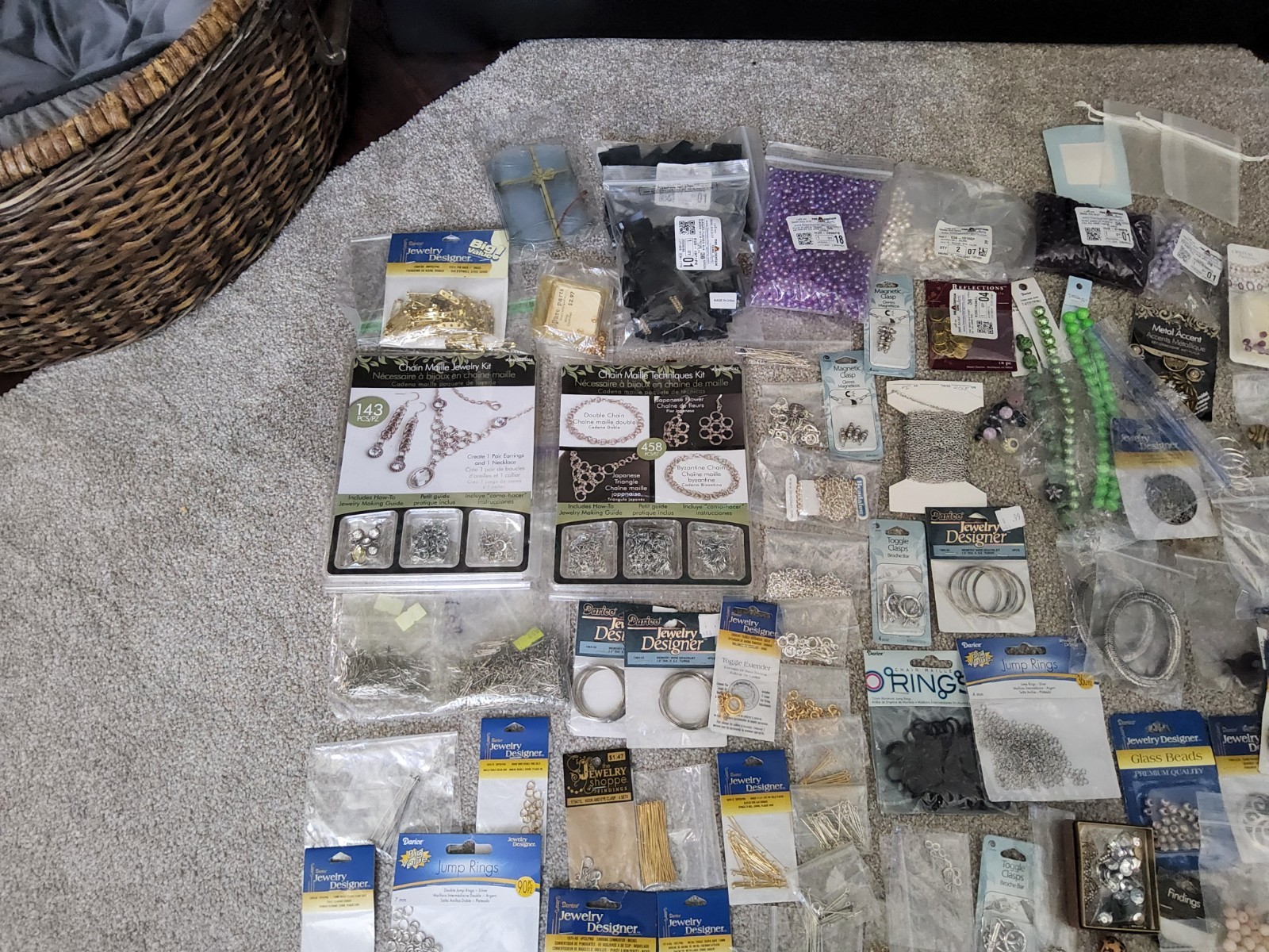 Bulk Lot Gemstones, Metal, Beads, Wire & Clasps Jewelry Making Supplies
