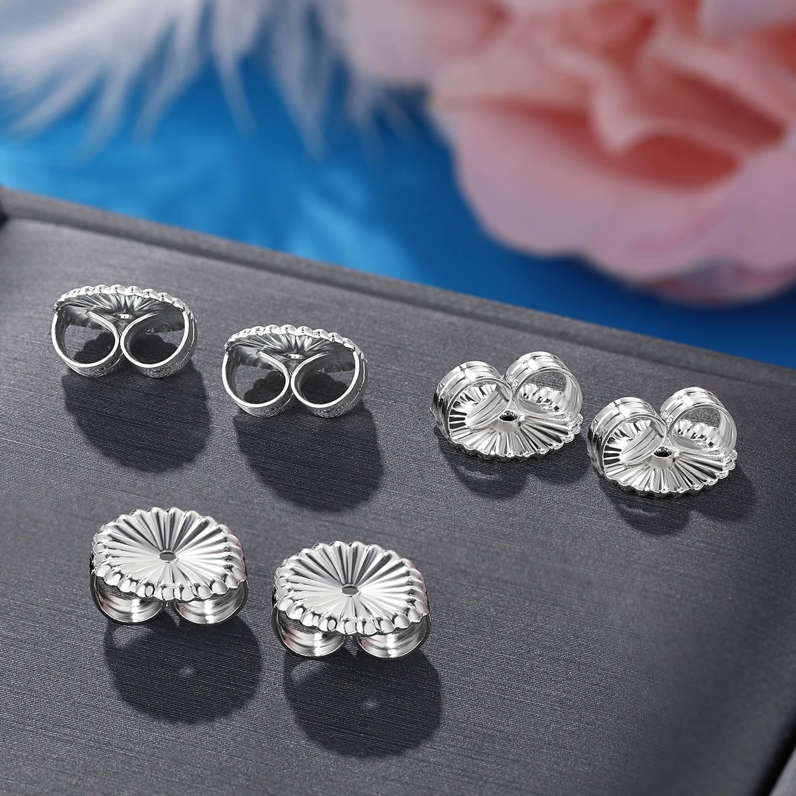 8 Pieces Earring Backs for Droopy Ears, Large Earring Backs Replacements for …
