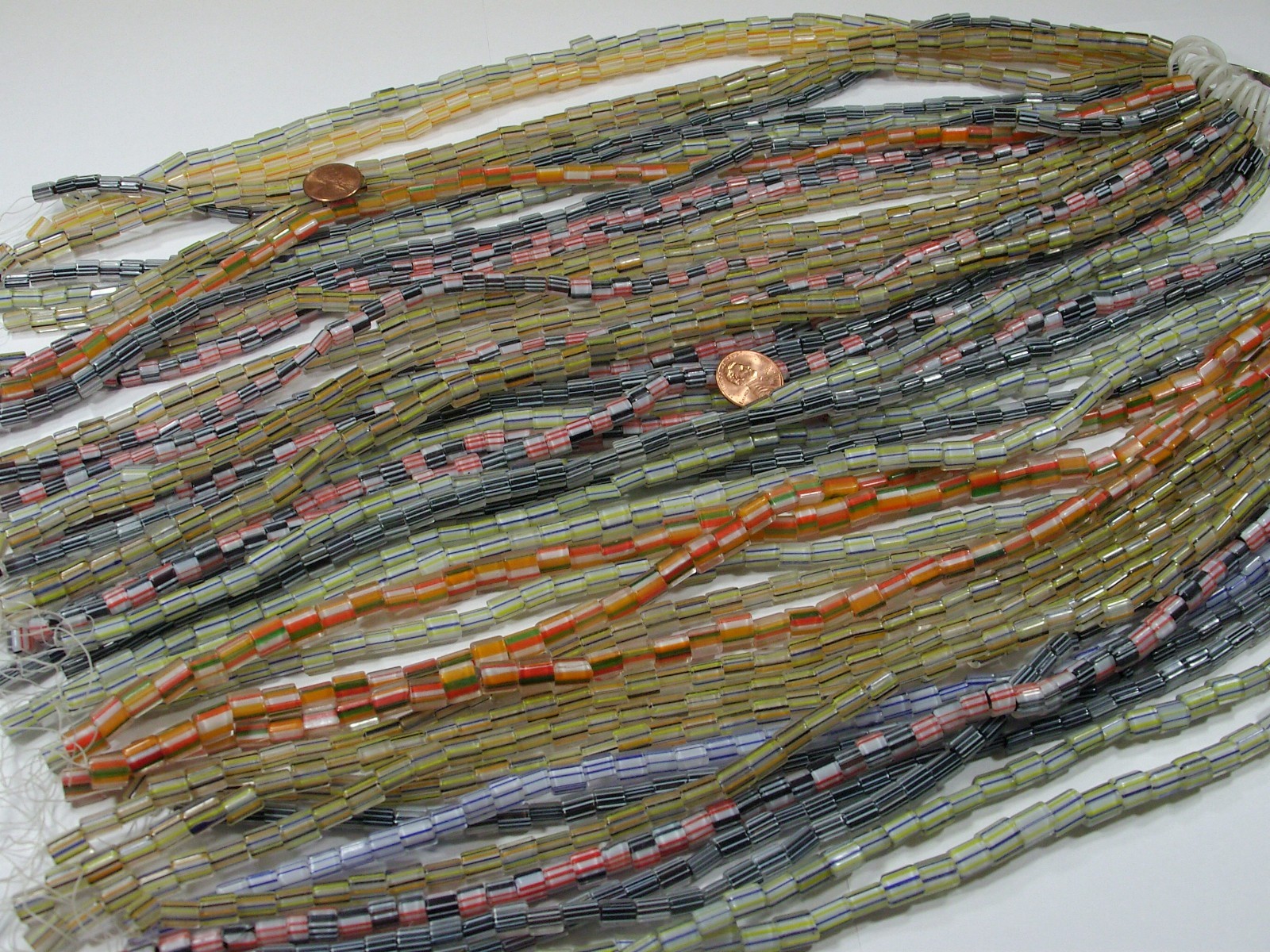 40 Strands 15″ Multicolor India Handmade Glass Beads Wholesale Bulk Lot (FPZ-9)⭐