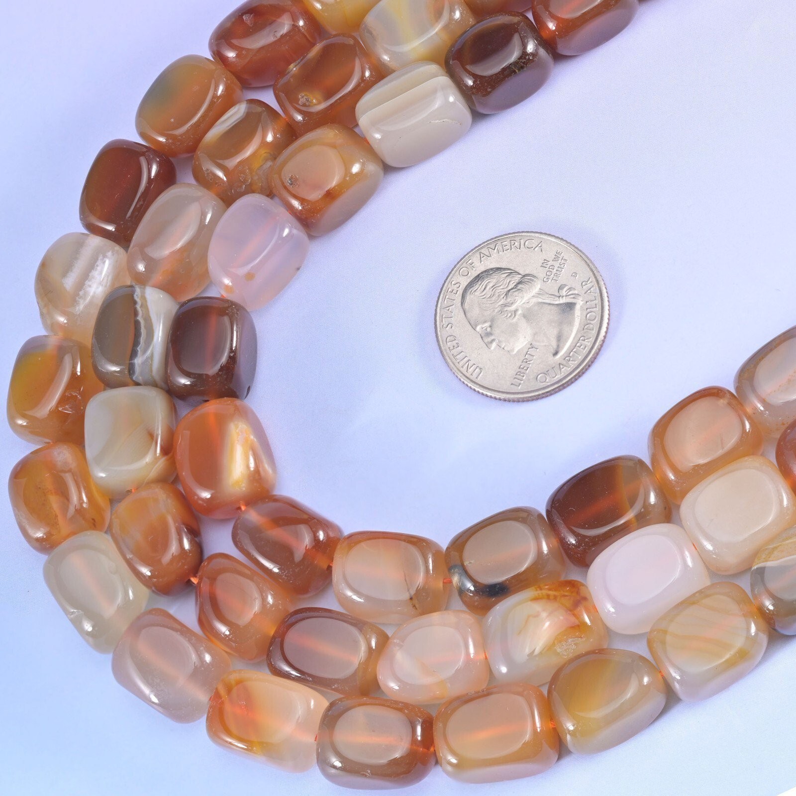 Natural Gemstones Rectangle Cube Nugget Beads Size 9mm to 14mm