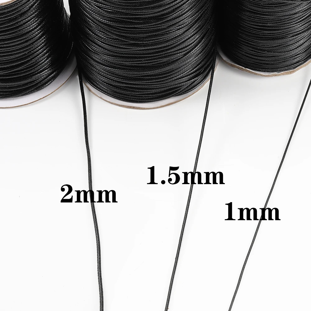 10 Meters 1.0 1.5 2.0Mm Multicolor round Wax Rope Pendant Braided Imitation Leat