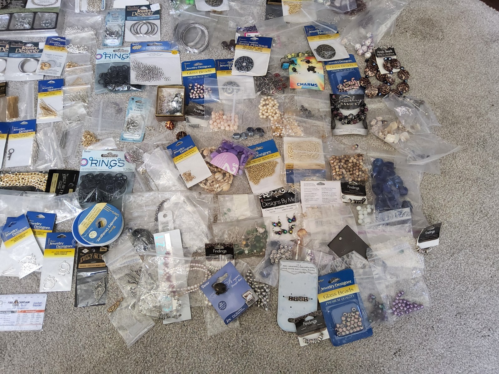 Bulk Lot Gemstones, Metal, Beads, Wire & Clasps Jewelry Making Supplies