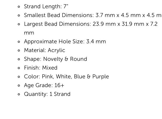 Glossy Color Gallery by Bead Treasures Acrylic Bow Bead Strand