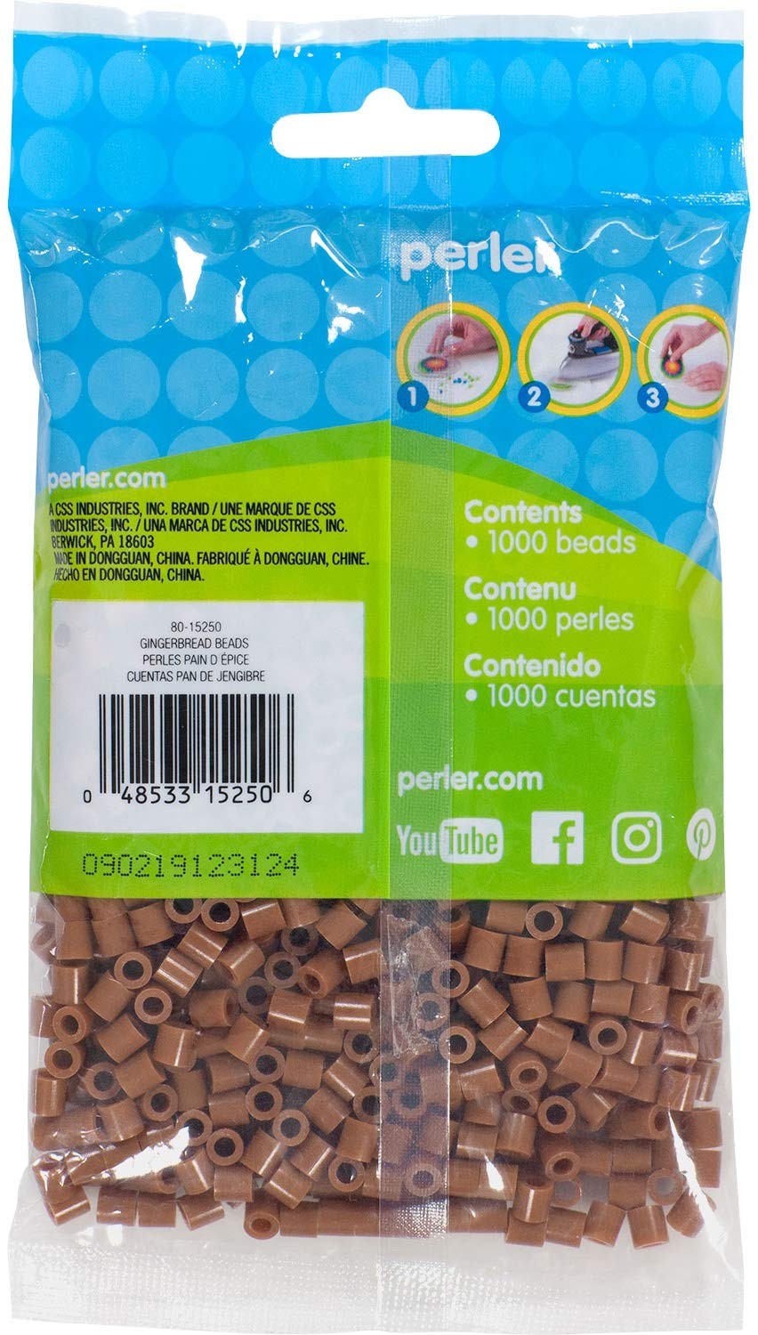 Perler Fuse Beads For Crafts, Gingerbread Small 1000 Count,