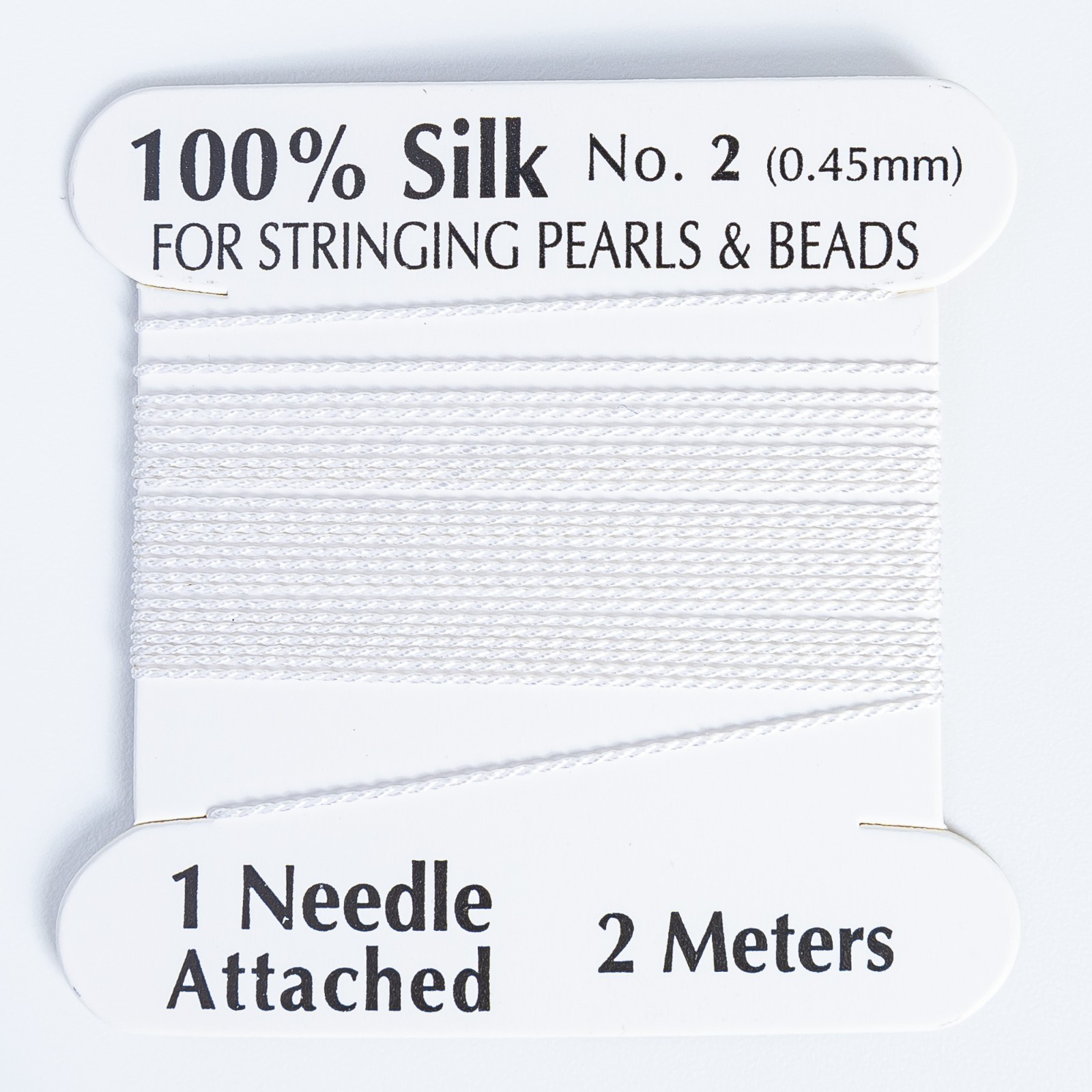 2 pcs Silk Thread 2.19yd/pcs Beading String Beading Wire with needles