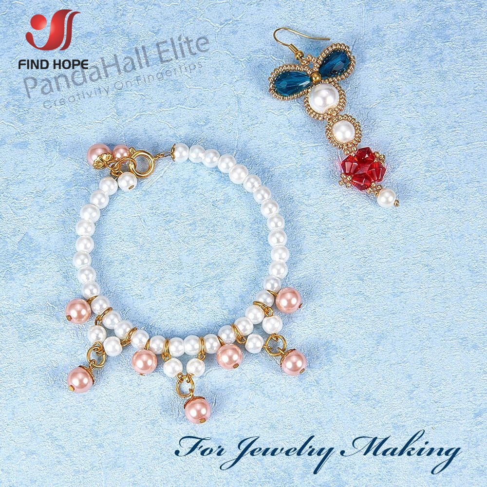 1 Bag Mixed Color Pearlized Glass Beads Pearl Beads 4mm/6mm/8mm Beading Jewelry