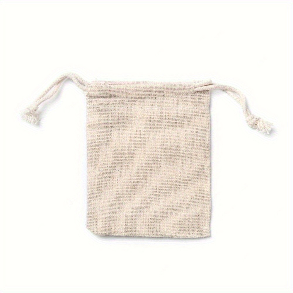 10pcs Cotton Packing Pouches Drawstring Bags Wheat 10x8cm Jewelry display