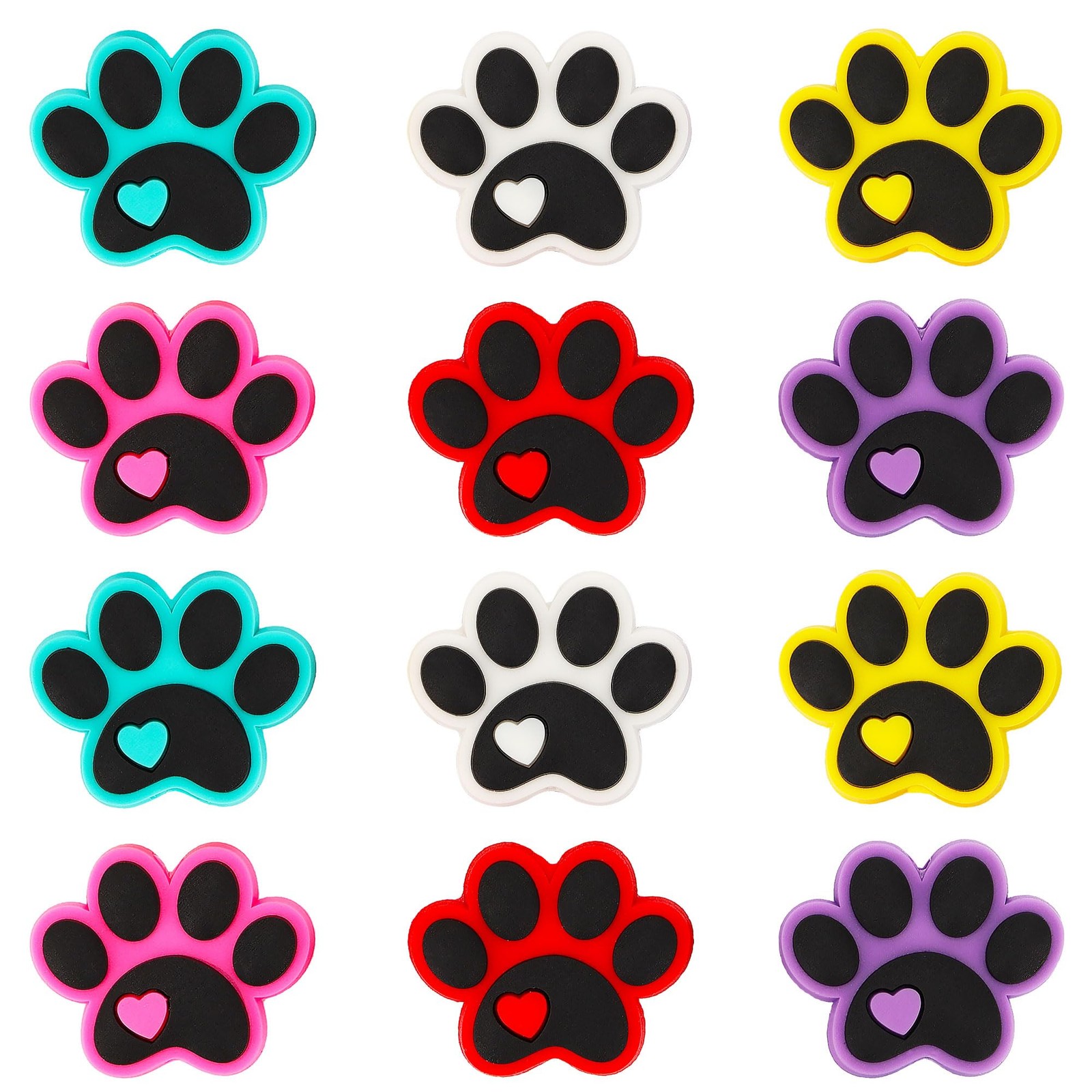 12Pcs Dog Claws Silicone Focal Beads Bulk – Claws Beads for Beadable Pens Key…