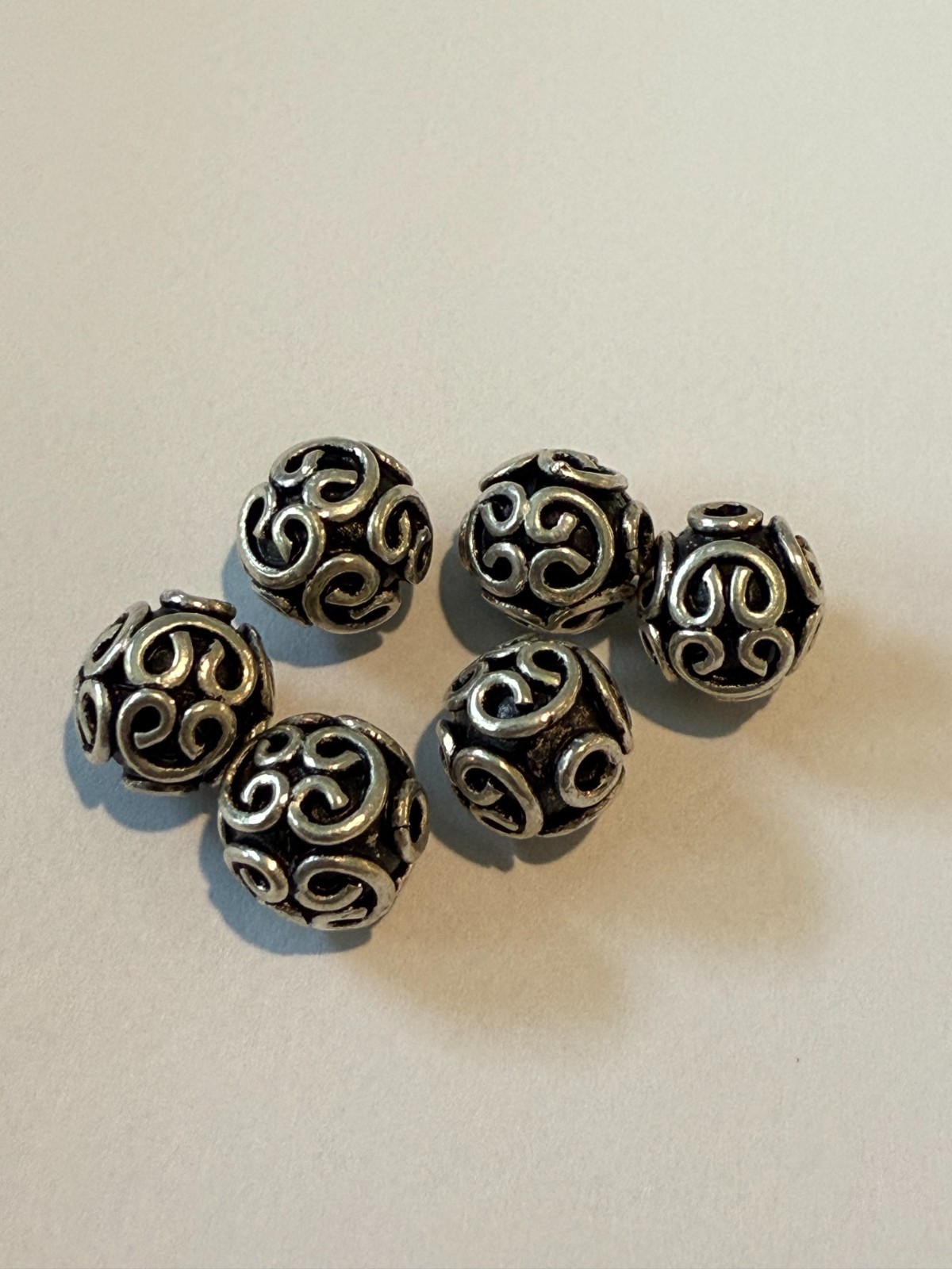 Sterling Silver Genuine Indonesian Bali Round Beads – Various Styles