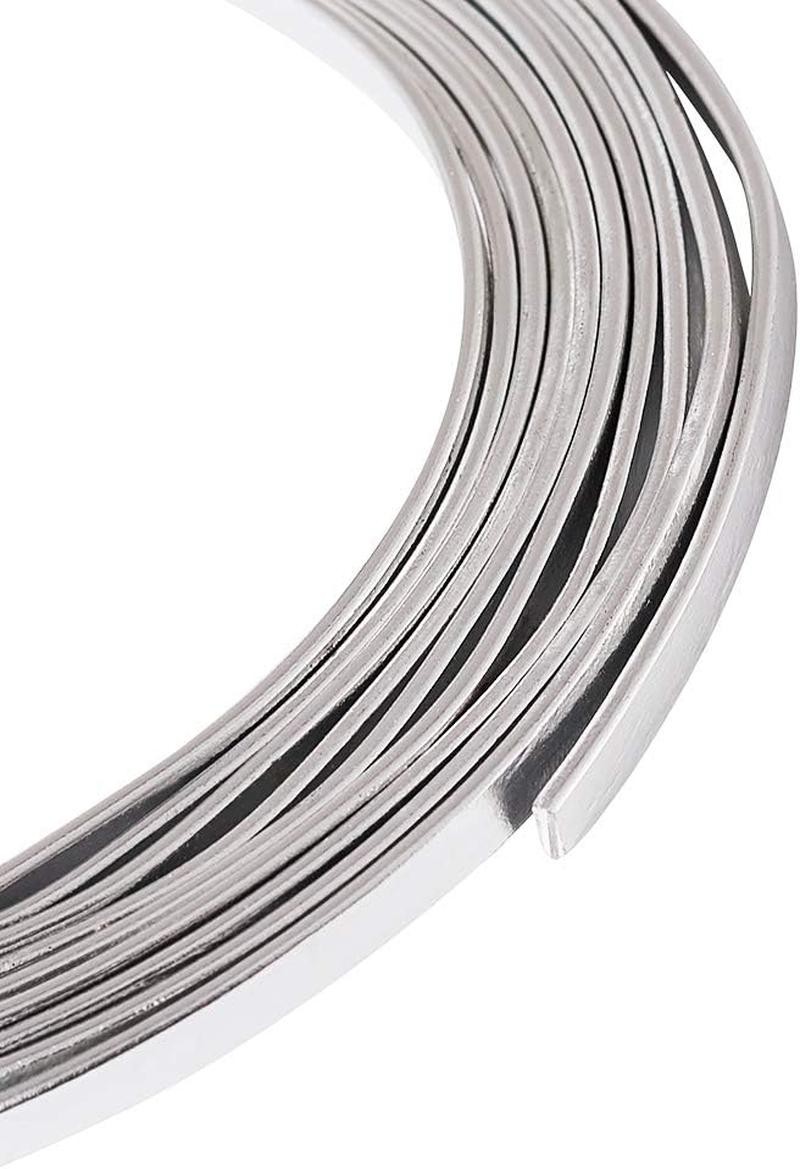 5 Rolls 3mm Wide Flat Jewelry Artistic Aluminum Wire Silver 18 Gauge About 6….