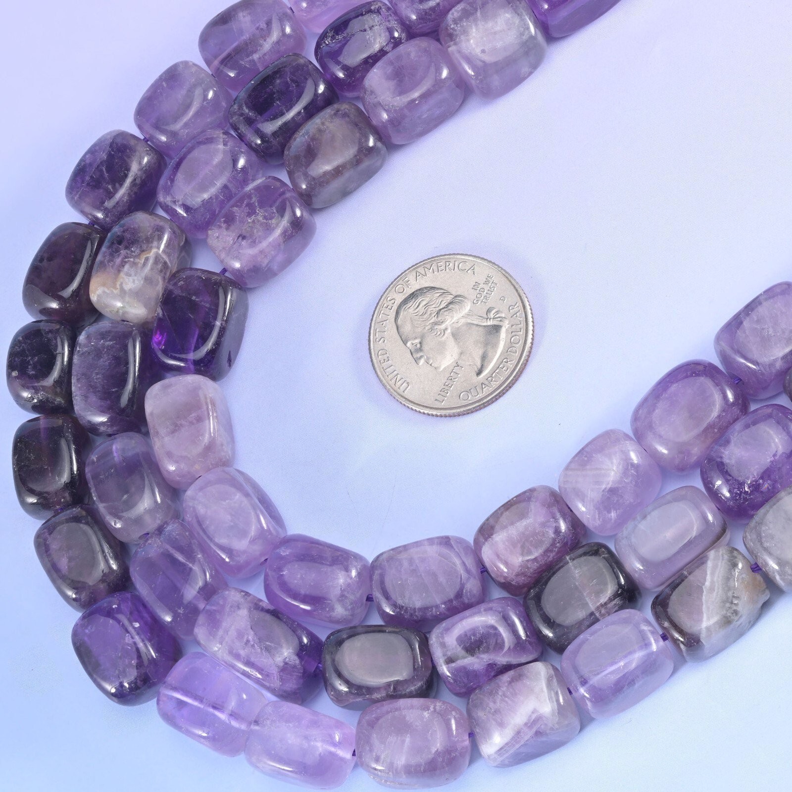 Natural Gemstones Rectangle Cube Nugget Beads Size 9mm to 14mm
